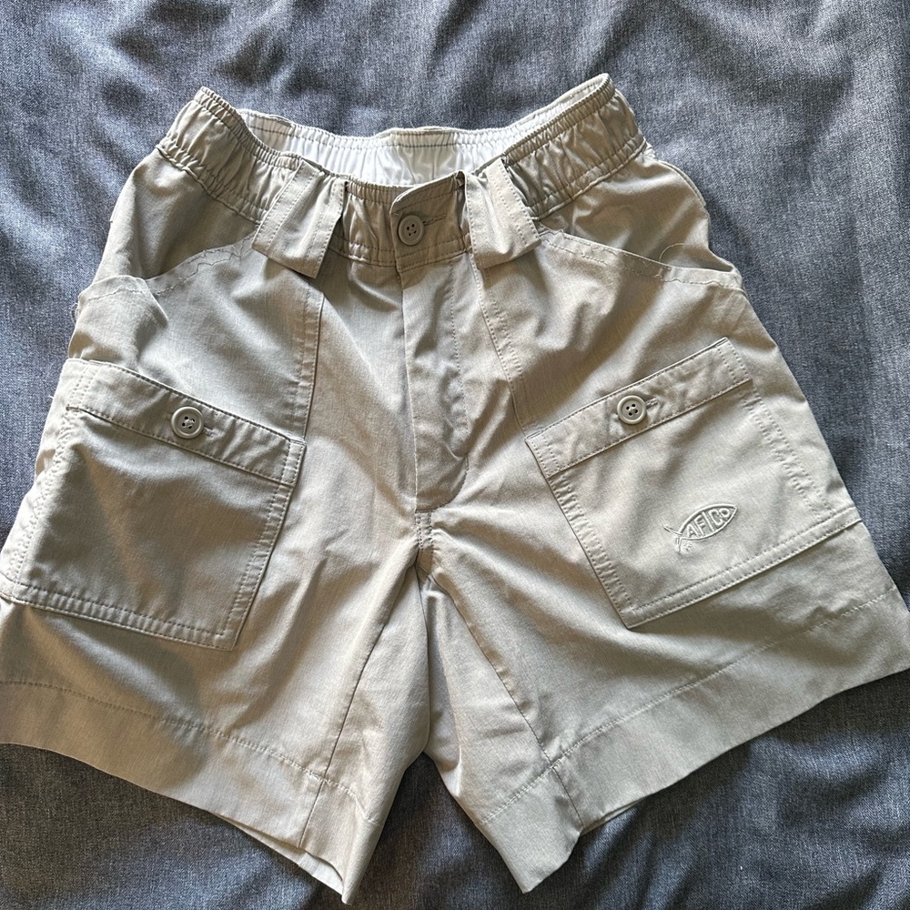 Aftko fishing shorts boys grey